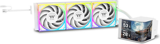 Thermaltake MAGCurve 360 Ultra Water Cooling System AIO CPU with 3 Fans 120mm and ARGB Lighting White