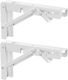 Foldable Stainless Steel Corner Shelf White 2pcs OB524P