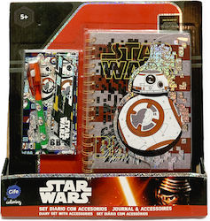 Star Wars Notebook Set Accessories 045307 Ml1-12-2 A5 Format Shiny Multicolor