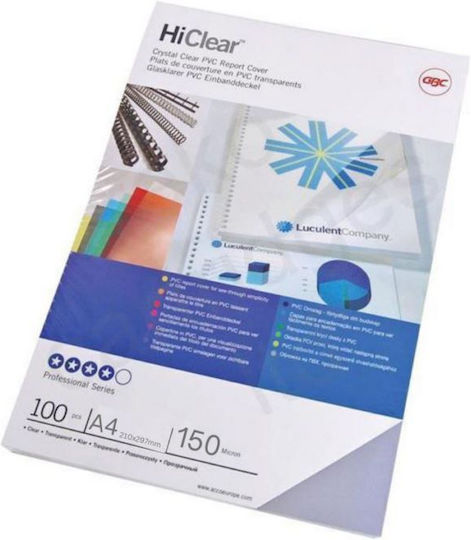 Ζελατινες Gbc Βιβλιοδεσιας Α4 150mic Light 100τ