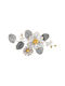 Fylliana Wall Decor Fl0399 Grey Made of Metal 90x7x48cm