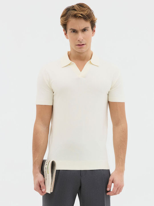 Polo Short Sleeve Blouse Ecru