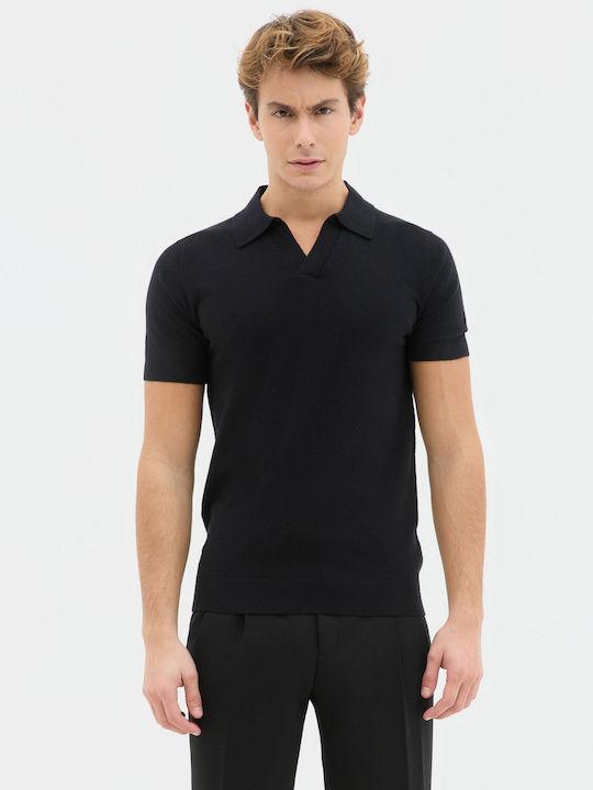 Aristoteli Bitsiani Polo Short Sleeve Blouse Black