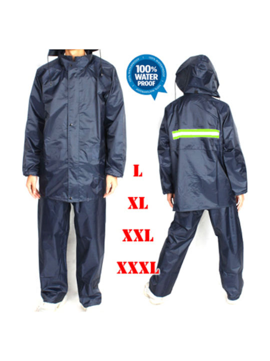 Men's Waterproof Riding Jacket & Pants Set Black