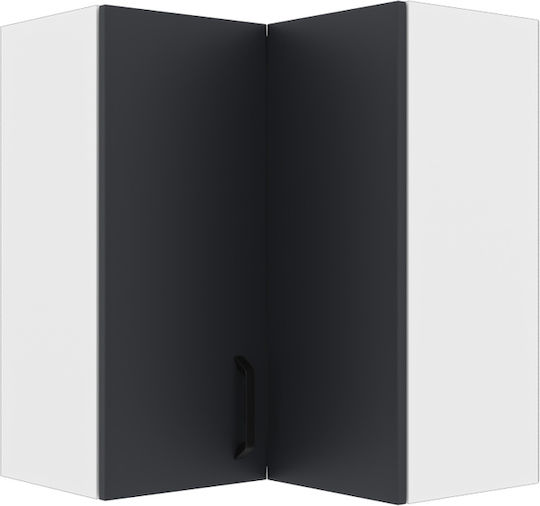 Modest Corner Cabinet Wall Charcoal 60x32x72cm