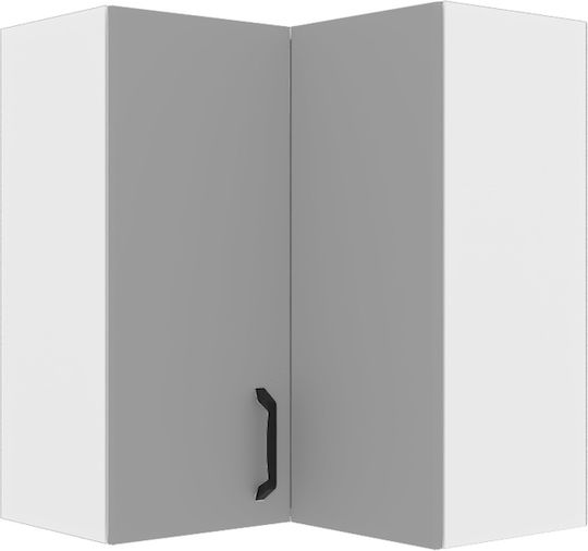 Modest Γωνιακό Ντουλάπι Κρεμαστό Γκρι 60x32x72εκ.