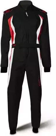 Speed Racewear Atlanta CS-3 Men's Kart Racing Suit Black - White - Red