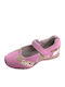 Παιδικές Μπαλαρίνες mit Bügel- und Schleifenverschluss Leder Rosa