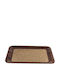 Holz Rechteckig Serviertablett mit Filz in Braun Farbe 34x24cm K3424 1Stück