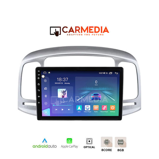 Carmedia Ηχοσύστημα Αυτοκινήτου για Hyundai Accent 2006-2011 (Bluetooth/USB/WiFi/GPS/Apple-Carplay/Android-Auto) με Οθόνη Αφής 12.3"