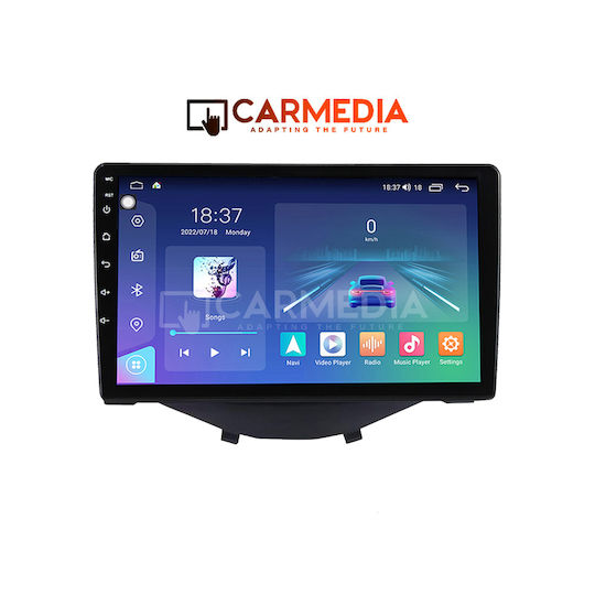 Carmedia Car Audio System for Peugeot 108 Toyota Aygo Citroen C1 2014 (Bluetooth/USB/WiFi/GPS/Apple-Carplay/Android-Auto) with Touch Screen 12.3"