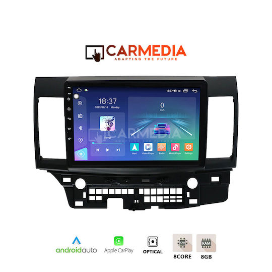Carmedia Ηχοσύστημα Αυτοκινήτου για Mitsubishi Lancer 2008 (Bluetooth/USB/WiFi/GPS/Apple-Carplay/Android-Auto) με Οθόνη Αφής 12.3"