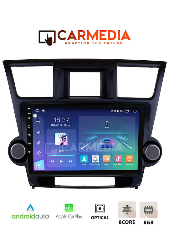 Carmedia Автомобилна Аудио Система (Блутут/USB/WiFi/GPS/Apple-Carplay/Android-Auto) с Тъчскрийн 12.3"
