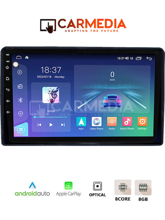 Carmedia Auto-Audiosystem für Peugeot Partner Citroen Berlingo 2008-2018 (Bluetooth/USB/WiFi/GPS/Apple-Carplay/Android-Auto) mit Touchscreen 12.3"