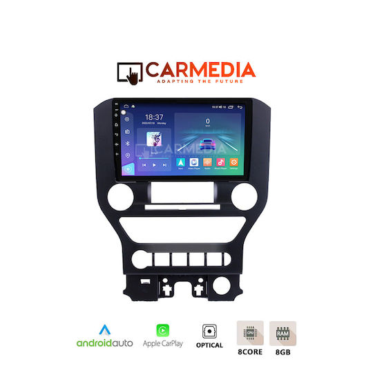 Carmedia Ηχοσύστημα Αυτοκινήτου για Ford Mustang 2015-2020 (Bluetooth/USB/WiFi/GPS/Apple-Carplay/Android-Auto) με Οθόνη Αφής 12.3"