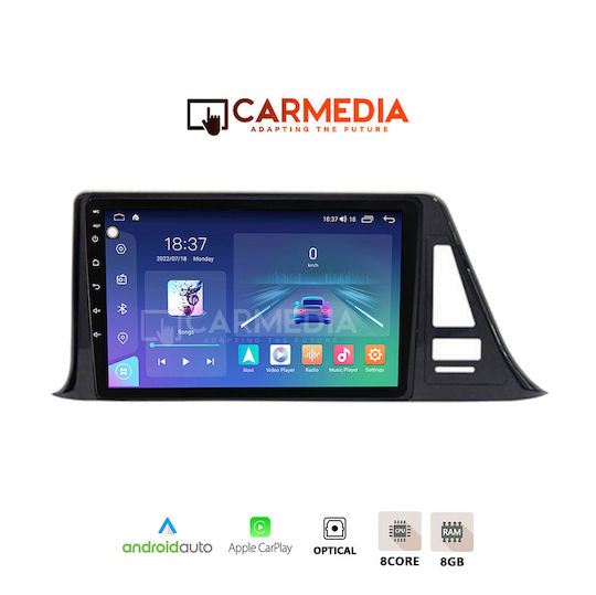 Carmedia Auto-Audiosystem für Toyota C-HR 2017 (Bluetooth/USB/WiFi/GPS/Apple-Carplay/Android-Auto) mit Touchscreen 12.3"