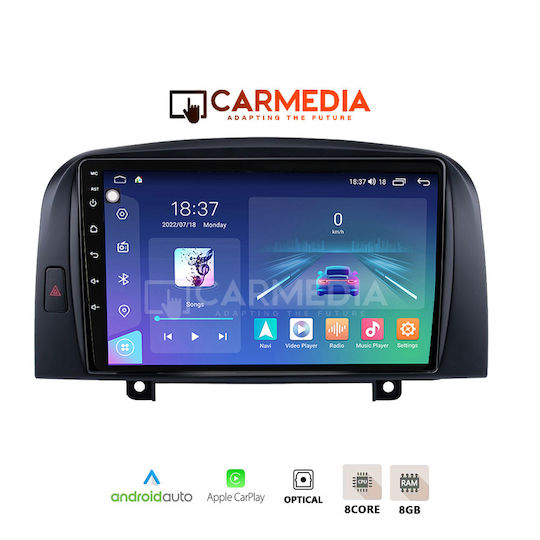 Carmedia Car Audio System for Hyundai Sonata 2006-2009 (Bluetooth/USB/WiFi/GPS/Apple-Carplay/Android-Auto) with Touch Screen 12.3"