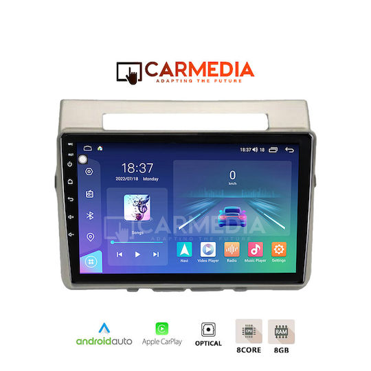 Carmedia Ηχοσύστημα Αυτοκινήτου για Toyota Corolla Verso 2004-2009 (Bluetooth/USB/WiFi/GPS/Apple-Carplay/Android-Auto) με Οθόνη Αφής 12.3"