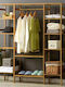 SteweHome Holzkleiderständer Offene Garderobe Regale Raum Kleiderständer 140x25cm