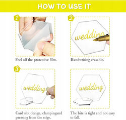 Acrylic Table Signs Wedding Table Decoration 25 Pieces + Gold Marker