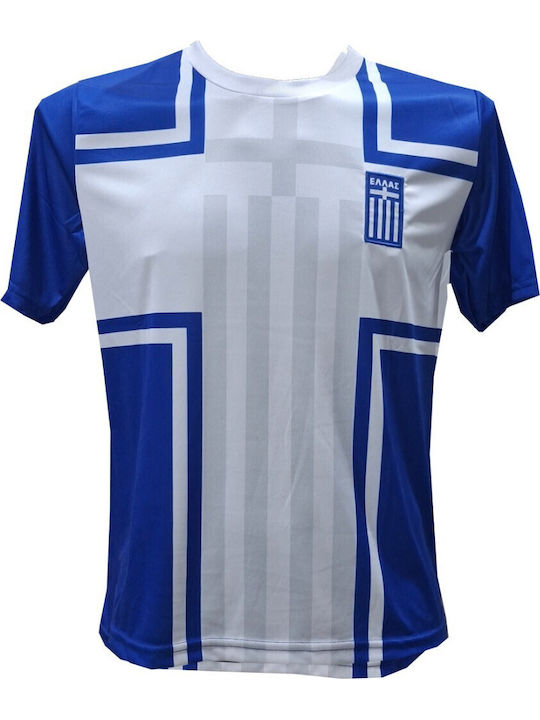 Replica Herren Fußball Nationalmannschaft Griechenland Blau Weiß No Name 1301-26
