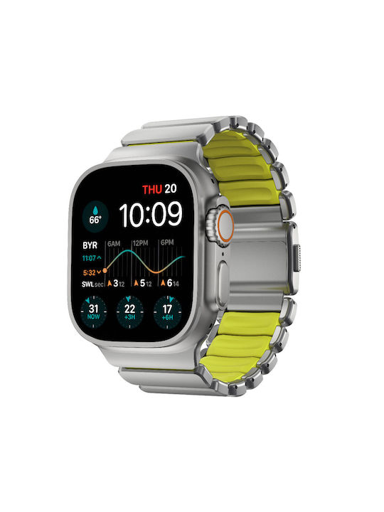 Nomad Stratos Titanium Grade 4 Band Fkm Μπρασελέ Μεταλλικό Apple Watch Series 42 44 45 46 49mm Ultra 1 2 3 Natural Τιτανιο Volt Lime Πρασινο Nm011147858 Nomad Stratos Titanium Grade 4 Band Fkm Μπρασελέ Μεταλλικό Apple Watch Series 42 44 45 46 49mm Ultra 1 2 3 Natural Τιτανιο Volt Lime Πρασινο Nm011147858
