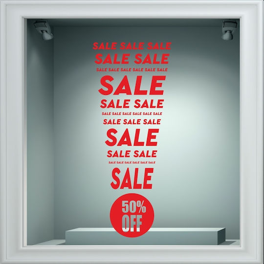 Αυτοκόλλητο Εκπτώσεων - Sales 50 - 120cm X 50cm