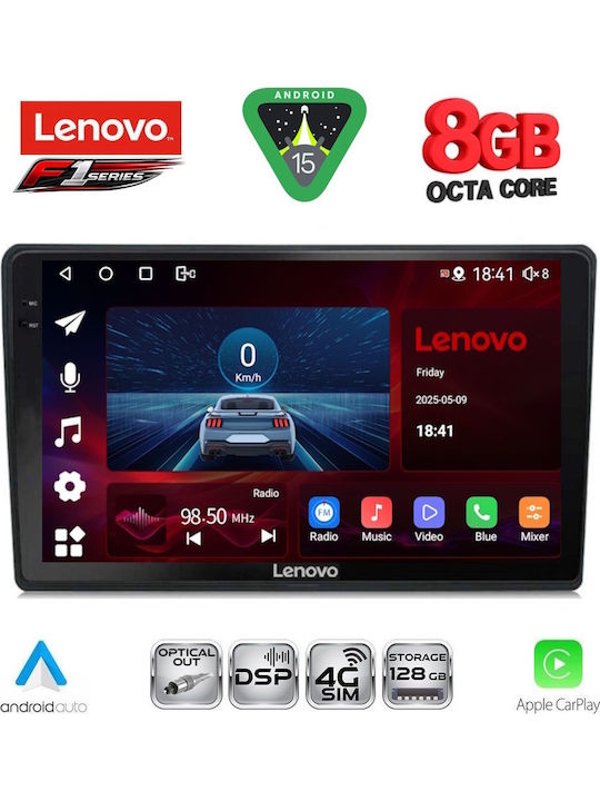 Lenovo Car Audio System for Audi A4 2002-2008 (Bluetooth/USB/WiFi/GPS/Apple-Carplay/Android-Auto) with Touch Screen 9"