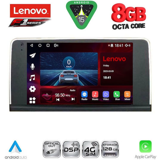Lenovo Ηχοσύστημα Αυτοκινήτου για BMW Σειρά 3 2012-2018 (Bluetooth/USB/WiFi/GPS/Apple-Carplay/Android-Auto) με Οθόνη Αφής 9"