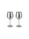 Silver Star Set de pahare pentru Vin Alb din Metal în Culoarea Argintiu 520ml 2buc