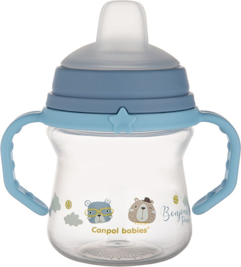 Canpol Babies Educational Sippy Cup Silicone with Handles Blue 150ml