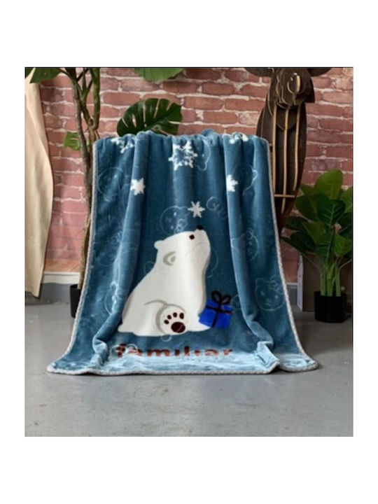 Mc Decor Blanket Velvet Blue 100x130cm