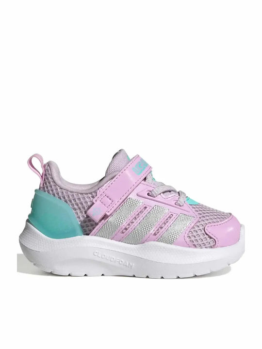 Kids Sports Running Shoes with Hoop & Loop Closure Pink