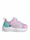Kids Sports Running Shoes with Hoop & Loop Closure Pink