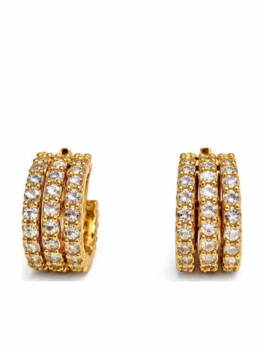 Ghetto Earrings Hoops made of Steel Gold Plated