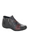 Leather Women's Ankle Boots Black