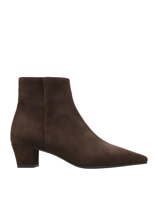 Kalogirou Suede Women's Ankle Boots Brown