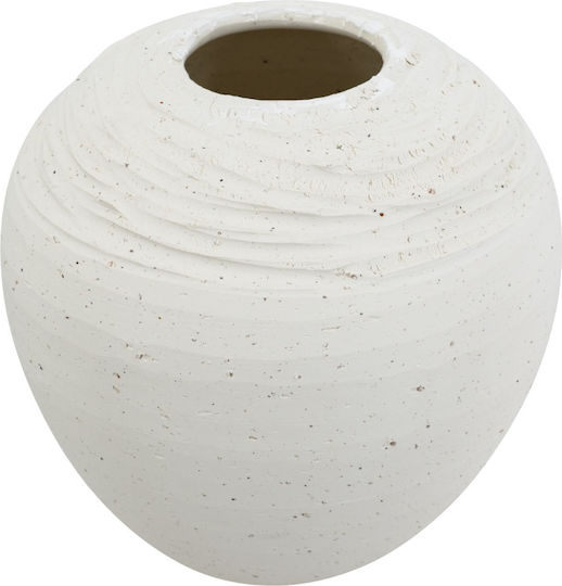 Artekko Διακοσμητικό Βάζο Κεραμικό Λευκό Φ18.5xΥ18.5cm