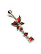 Amalfi Accessories Bauchnabel Piercing aus Stahl Rote