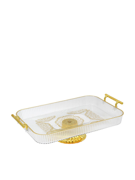 Keskor Τουρτιέρα Πλαστική Χρυσή 42x25x12εκ.