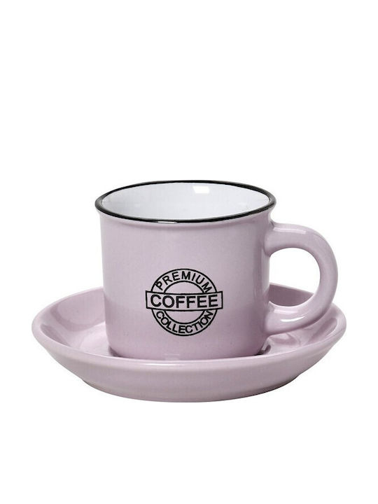 Espiel Set of Cups Cappuccino Ceramic Pink 300ml 6pcs