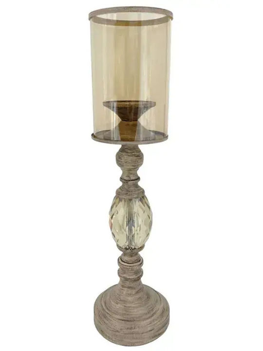 Marhome Candle Holder Metal in Beige Color 14x14x60cm 1pcs