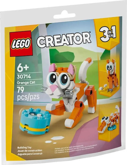 LEGO Creator 3 în 1 Pisică Portocalie pentru 6+ Ani 79 Bucăți