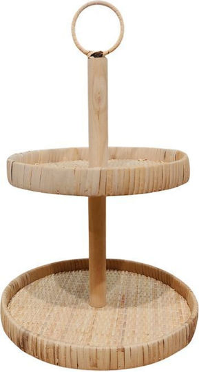 Arti Casa Hölzernes Etagere 2 Etagen Ø27.5cm W27.5xL40cm 1Stück