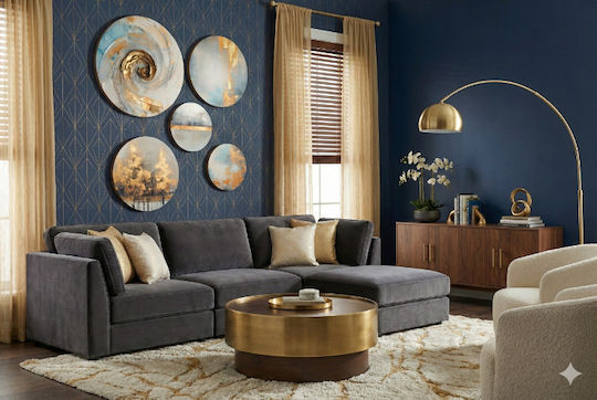 Picturi Murale Moderne Dormitor Decorațiune Aurie Living