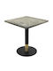 Masa Pătrată Bar Din Lemn Cu Ramă Metalică Verde 70x70x74cm