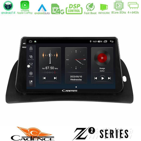 Cadence Ηχοσύστημα Αυτοκινήτου για Renault Kangoo 2015-2018 (Bluetooth/USB/WiFi/GPS/Apple-Carplay/Android-Auto) με Οθόνη Αφής 9"