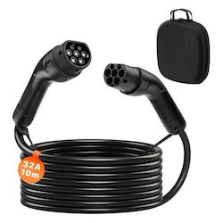 Cablu Încărcare Vehicule Electrice Ev Tip 2 Negru 32 A Lungime 10 M Max 22 Kw Ip65 Cablu Încărcare Vehicule Electrice Ev Tip 2 Negru 32 A Lungime 10 M Max 22 Kw Ip65
