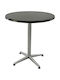 Masă Rotundă Bar Din Lemn Cu Ramă Metalică Wenge Gri 70x70x74cm