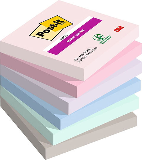 Memo Pads 3M 654 6ss Ny New York Colors S.s. 76x76 90 Sheets 6 Pieces